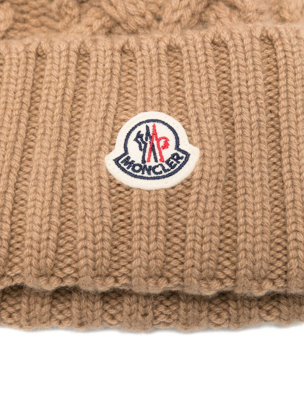 cable-knit pom-pom beanie - 2