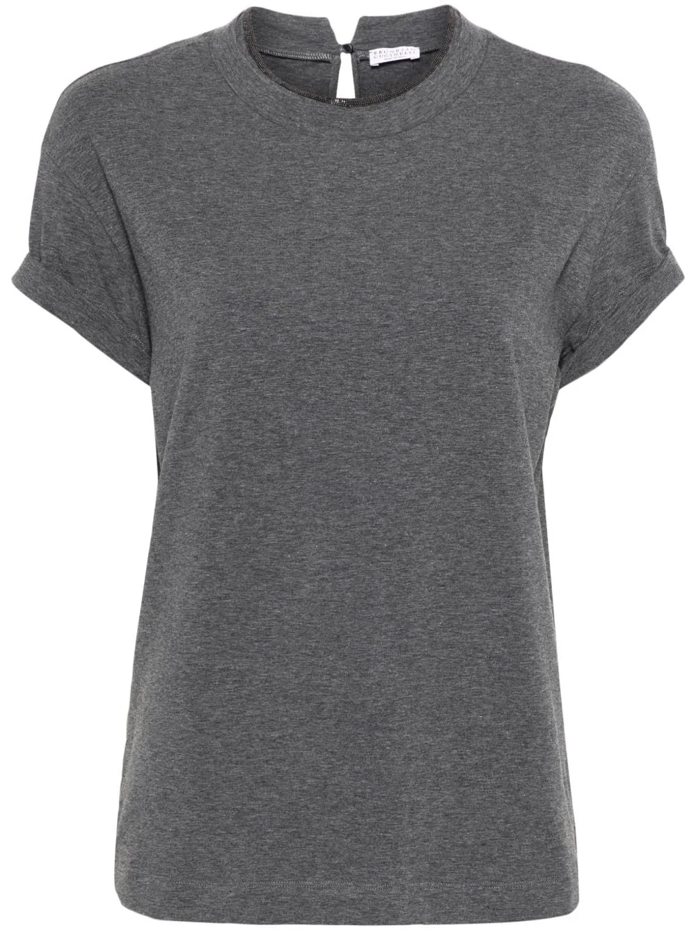 Brunello Cucinelli Women Monili Collar Cotton T-Shirt - 1