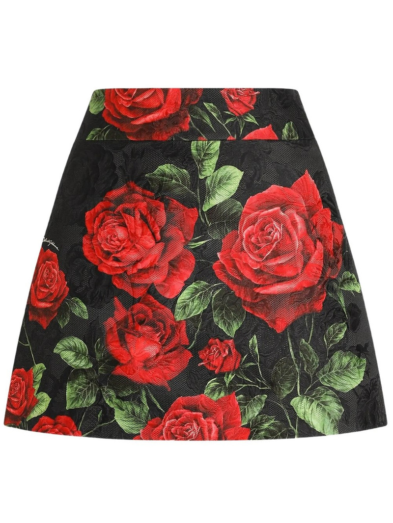 MINI SKIRT ROSE PRINT 1