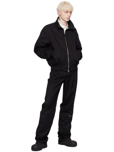 C2H4 Black Trailblazer Pleated Turn-Up Tailor Trousers outlook