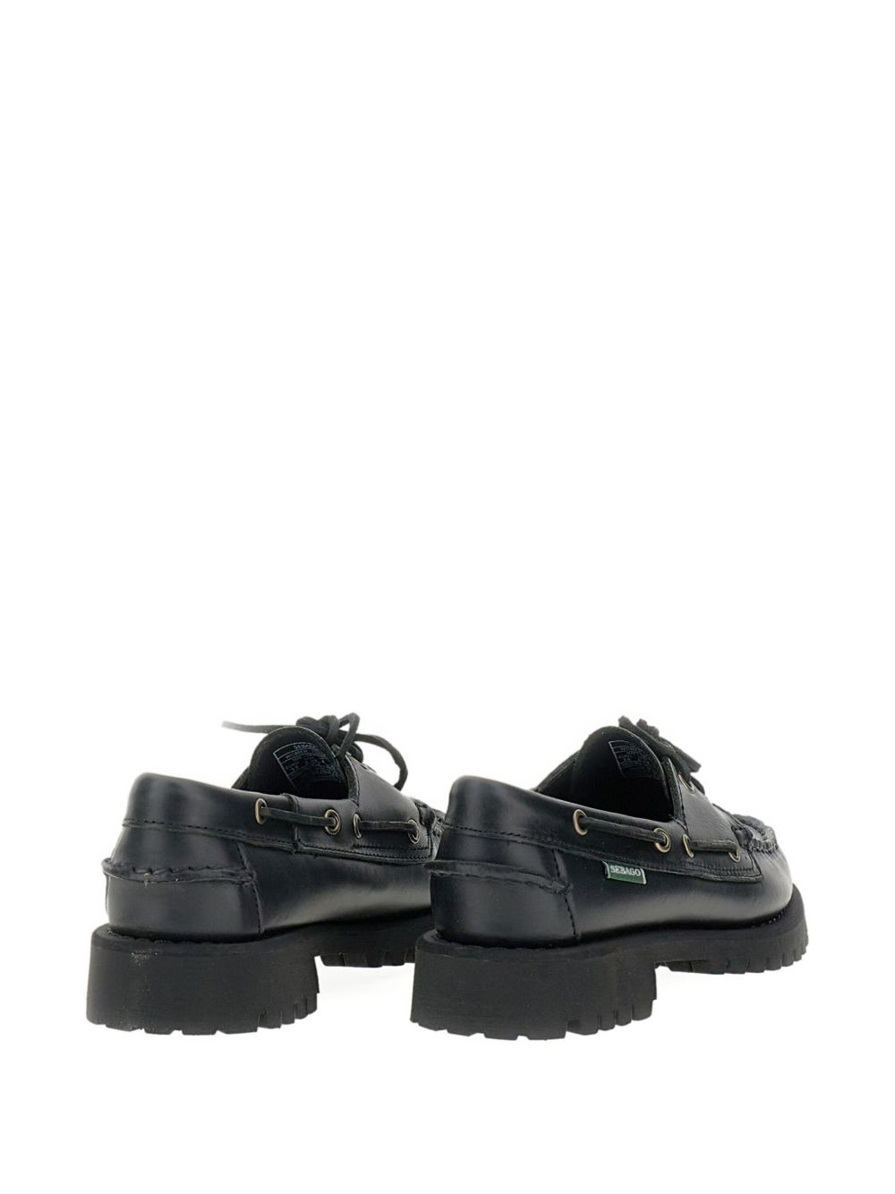 leather lace-up loafers - 4