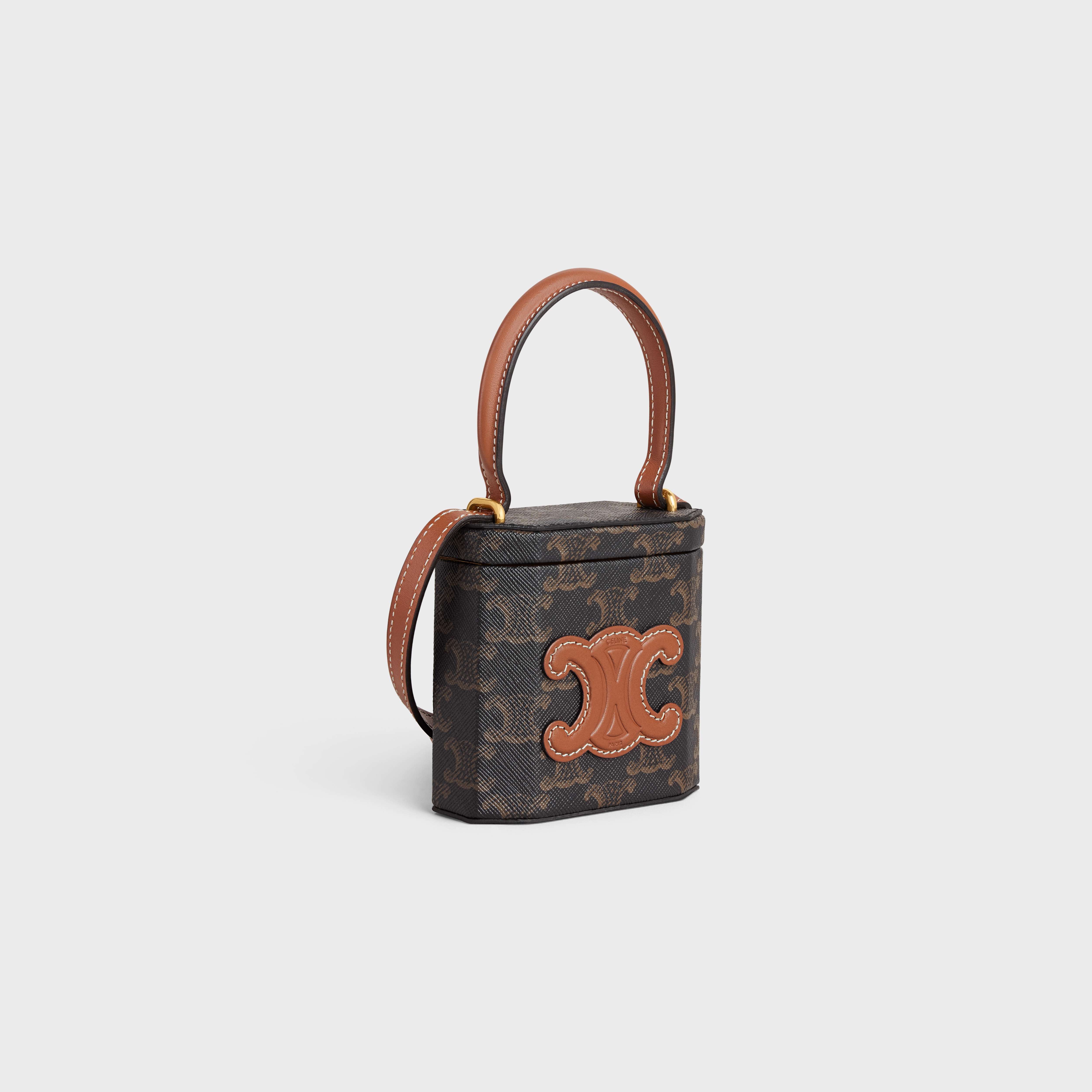 lock bag cuir triomphe in TRIOMPHE CANVAS and CALFSKIN - 2