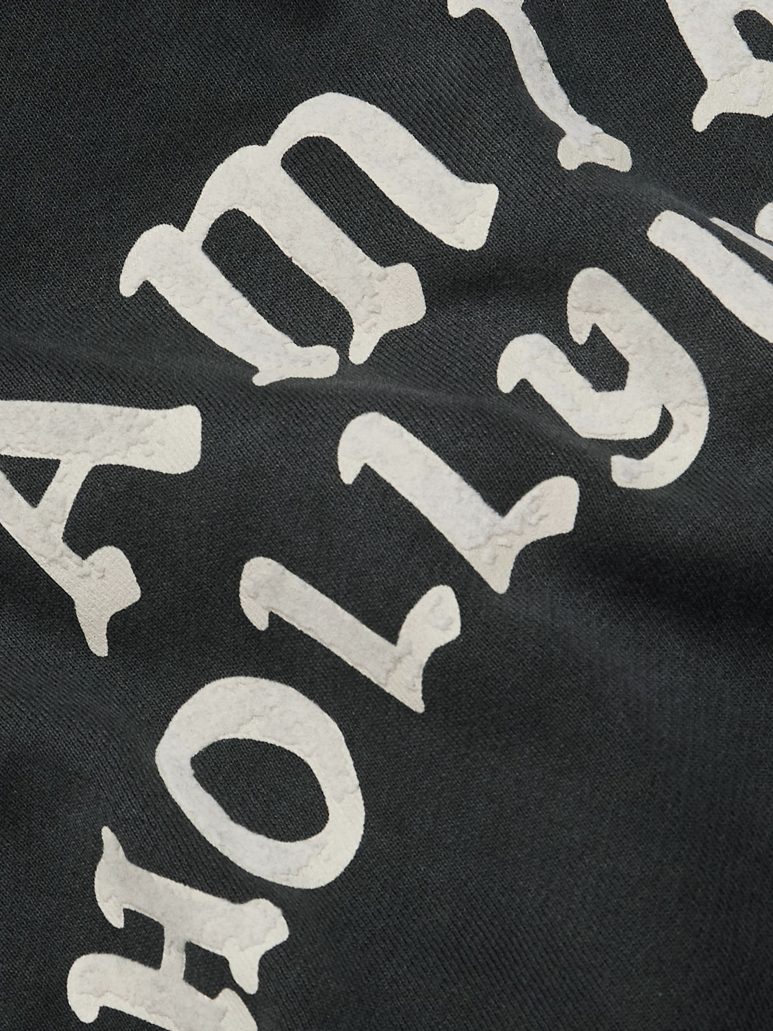 Hollywood Printed Cotton-Jersey Hoodie Black - 5