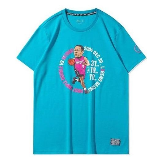 Li-Ning Way Of Wade Cartoon Graphic T-shirt 'Blue' AHSQ475-4 - 1