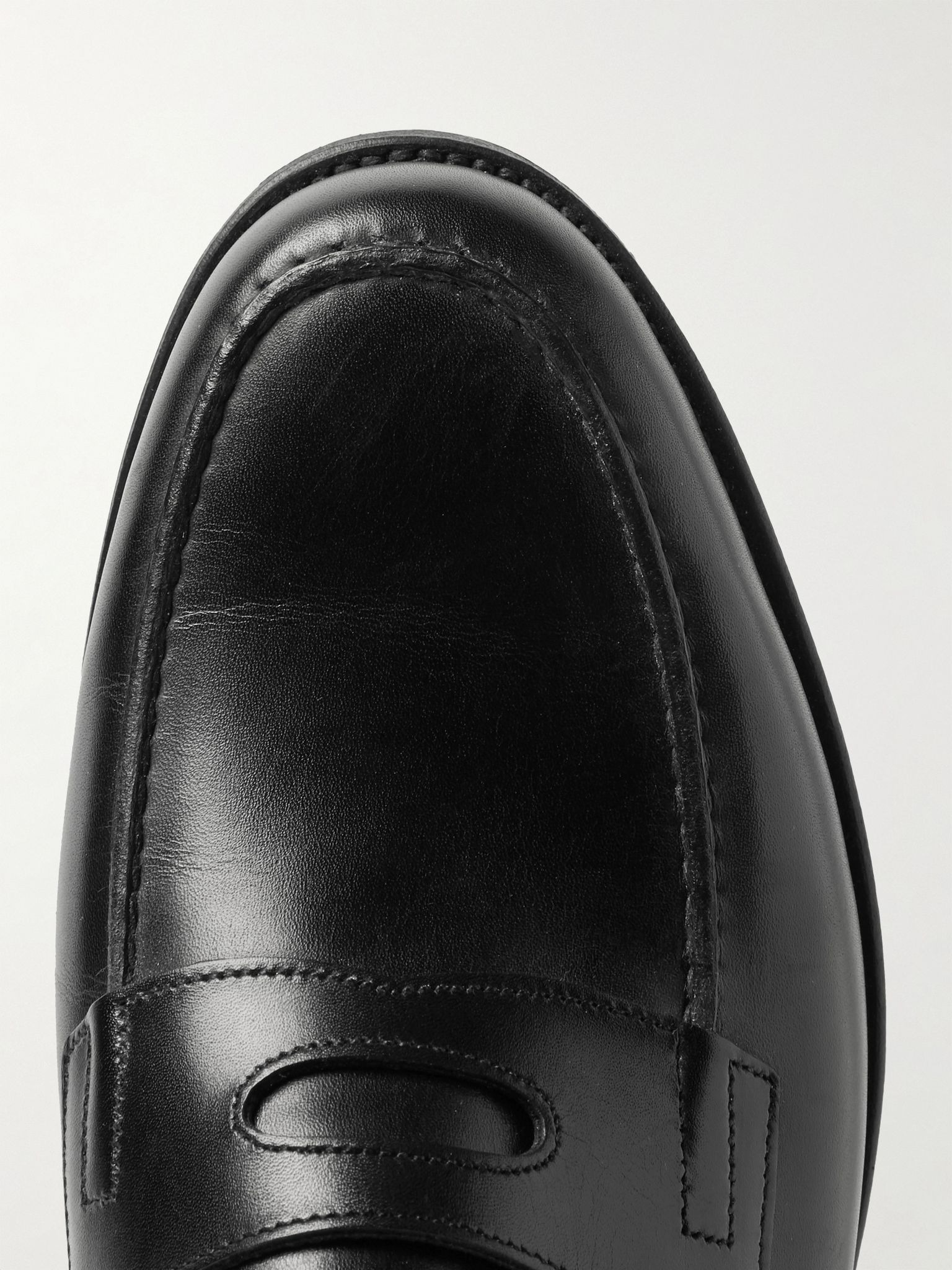 Lopez Leather Penny Loafers Black - 5
