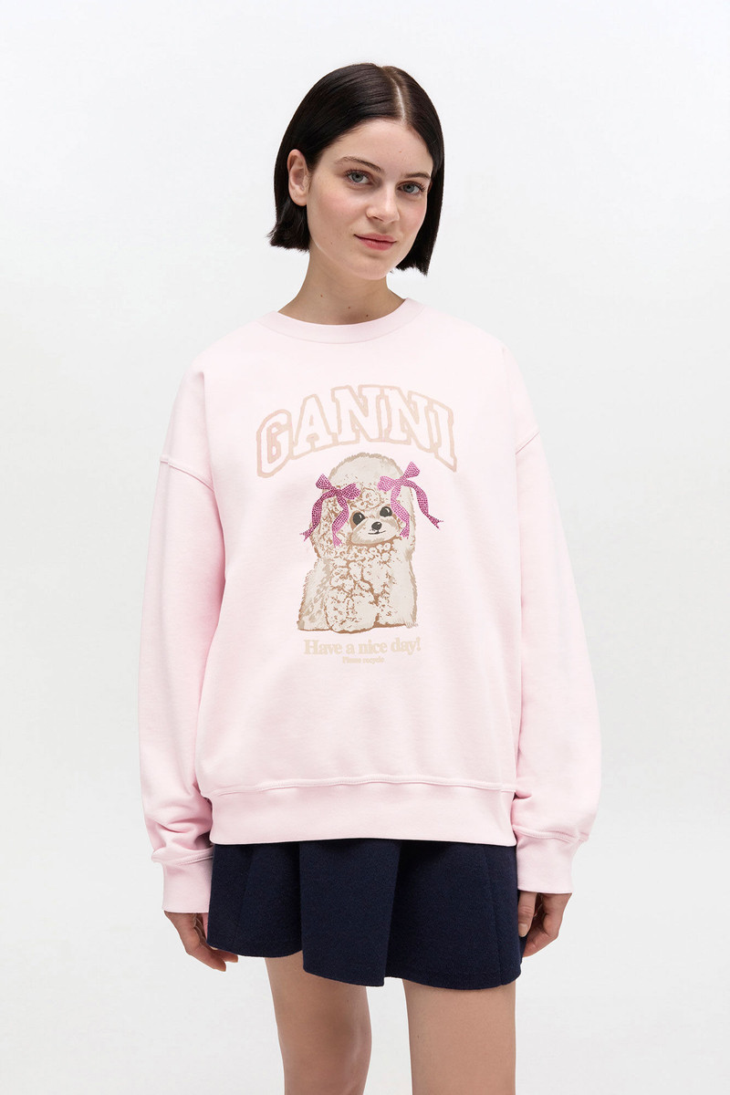 GANNI PINK POODLE SWEATSHIRT outlook