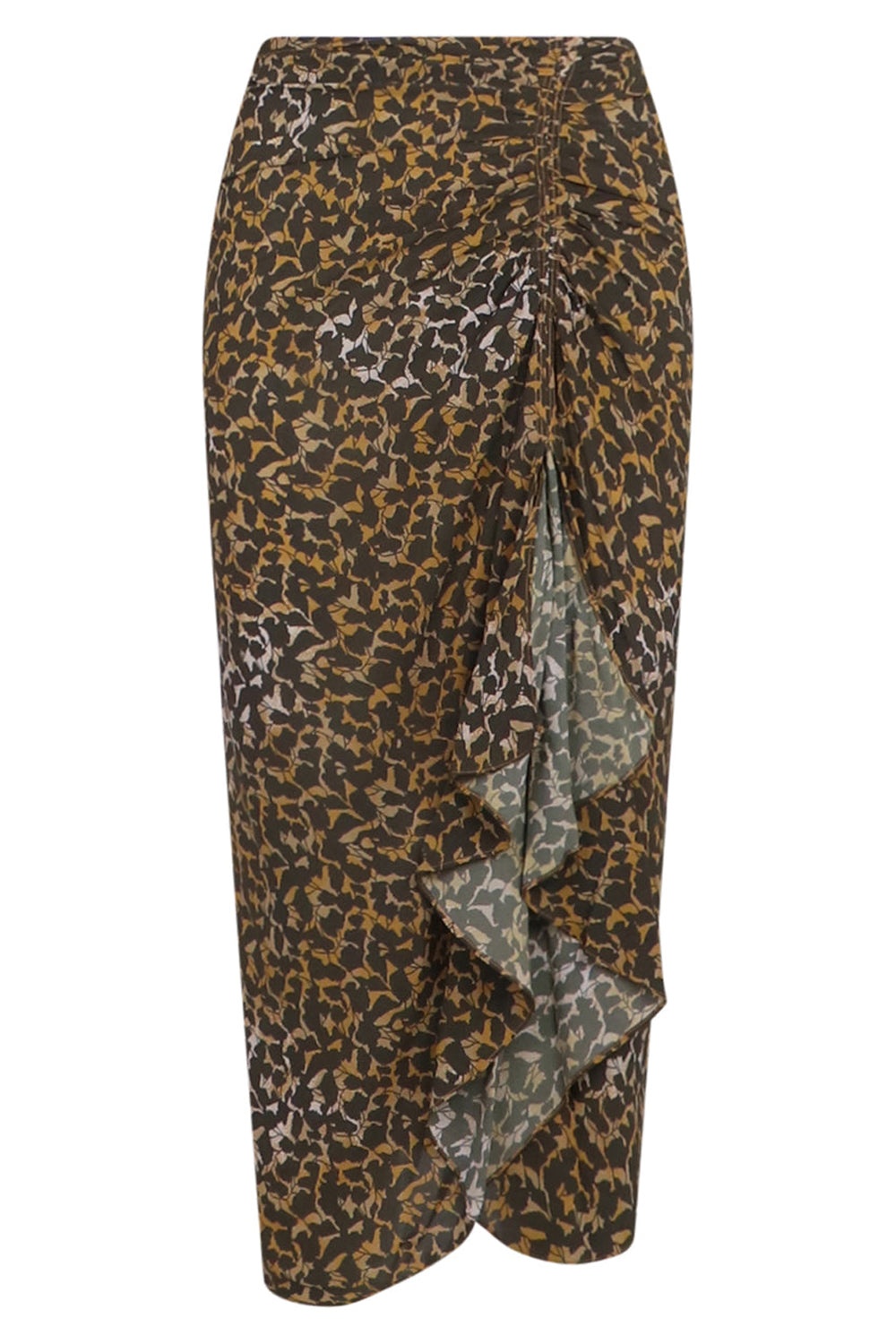 ETOILE AZARIA DRAPED LONG SKIRT | BRONZE - 1