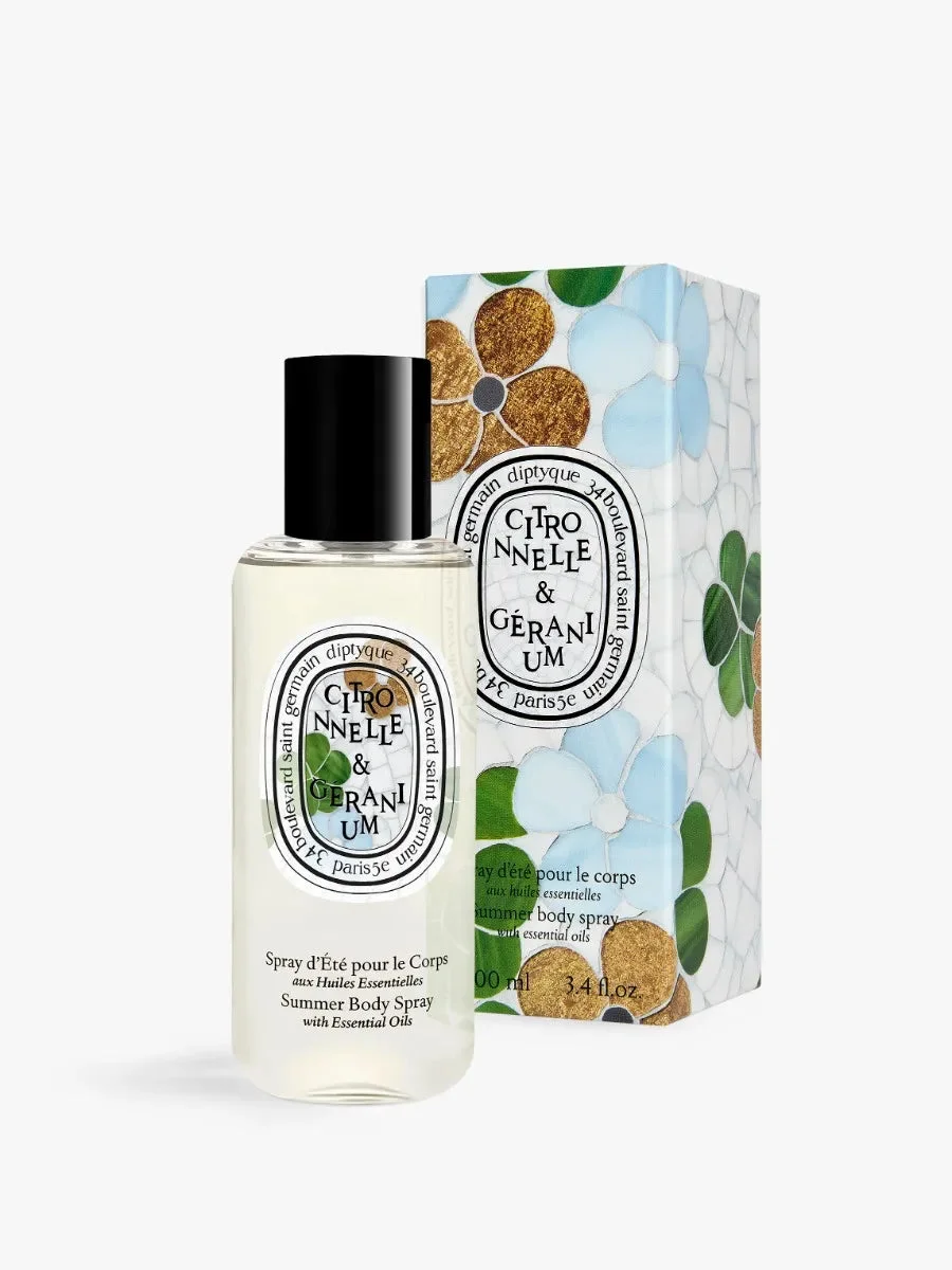 Lemongrass & Geranium - Summer body spray with essential oils - 1