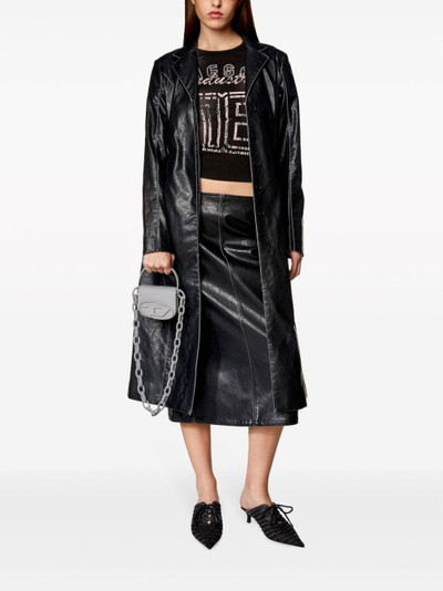 Diesel O-Taten faux-leather midi skirt outlook