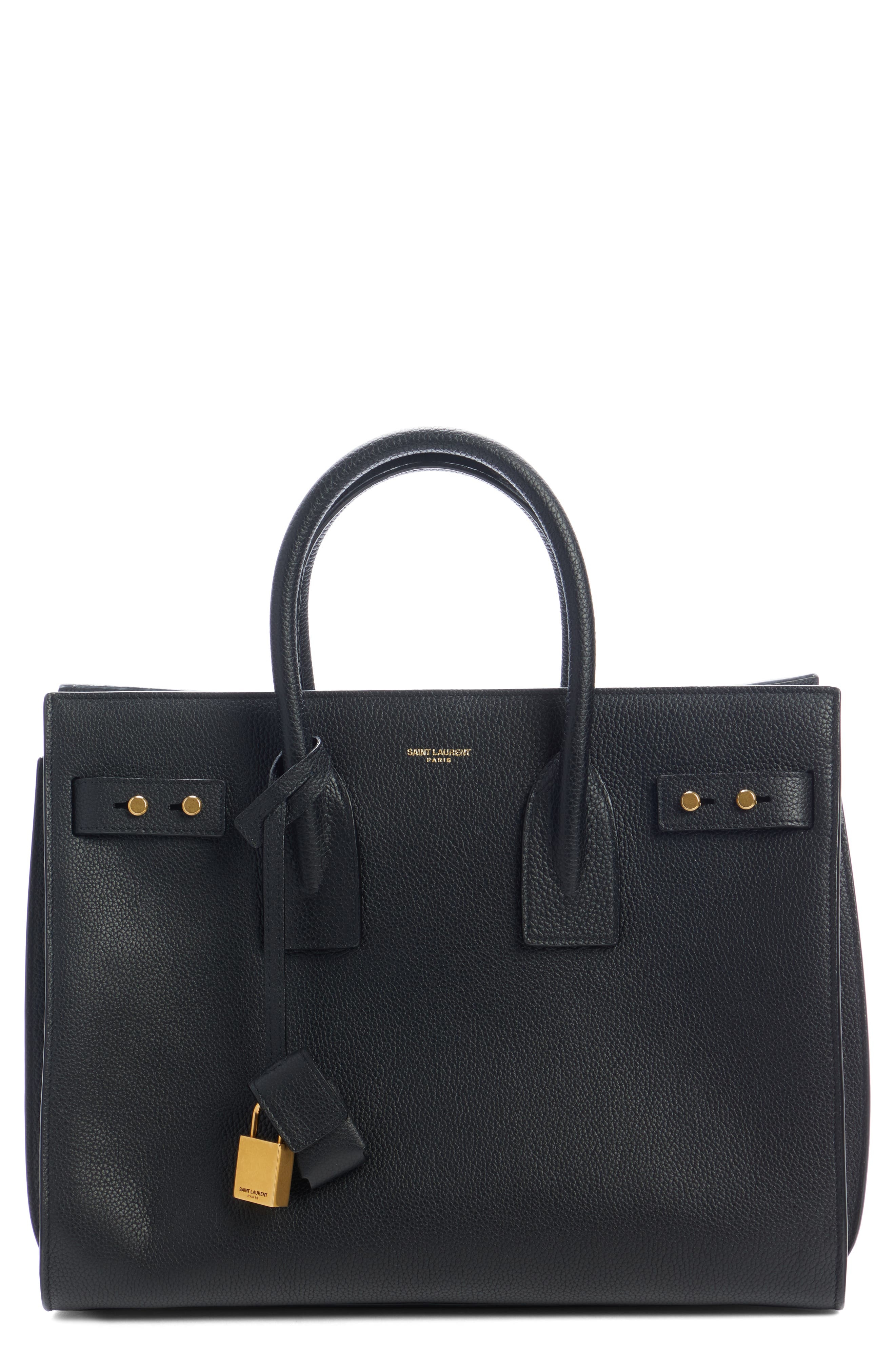 Saint Laurent Small Sac de Jour Leather Top Handle Bag in Nero at Nordstrom - 1