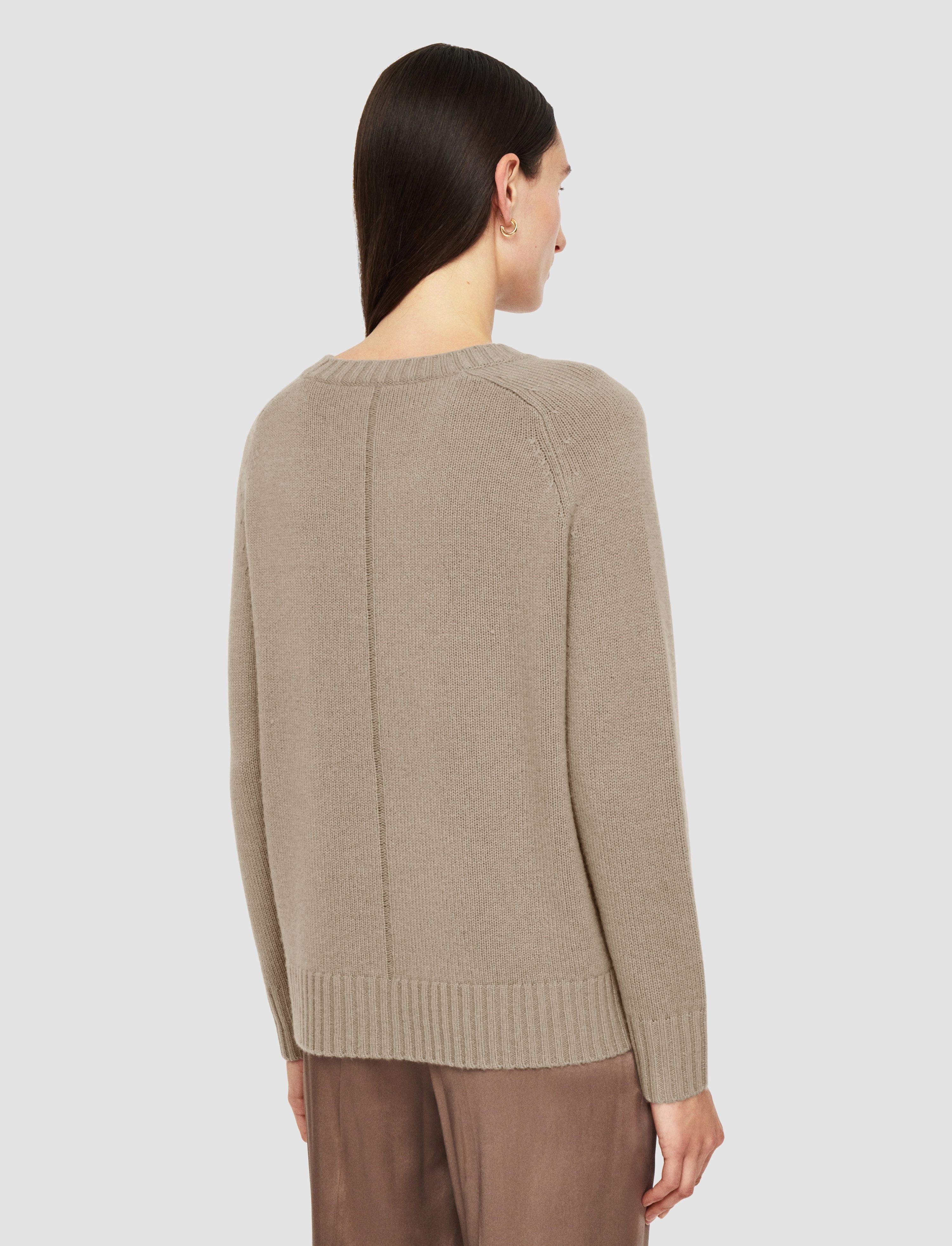 Open Cashmere Round Neck Jumper - 4