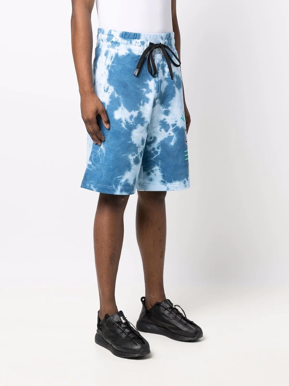 tie-dye logo-print shorts - 3