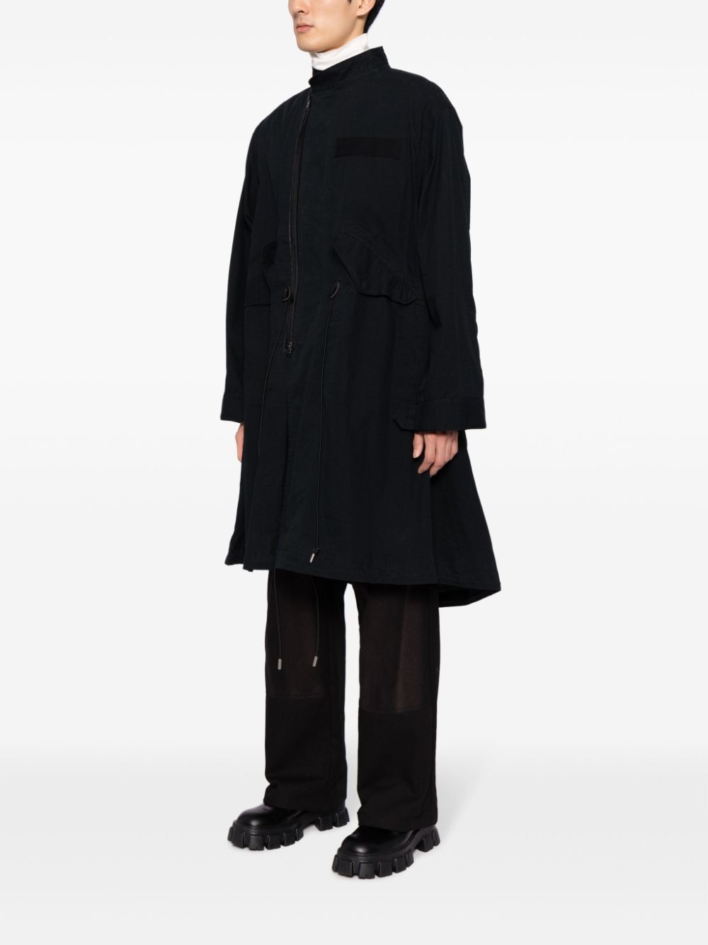zip-up long-sleeve coat - 3