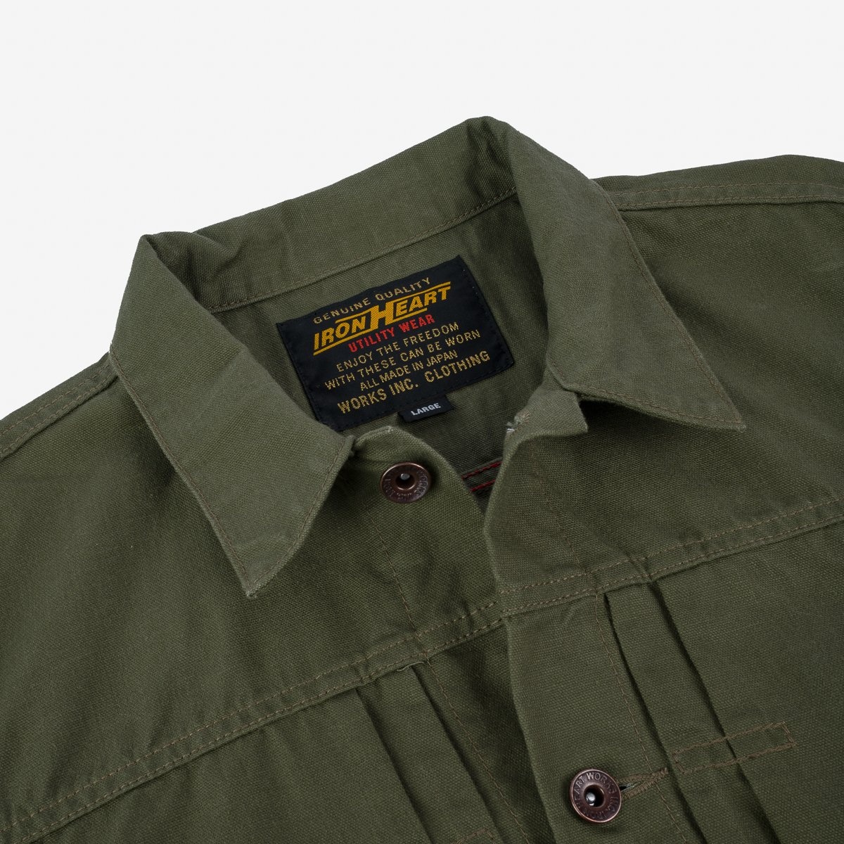 IHJ-134-ODG 9oz Paraffin Coated OX Type II Jacket - Olive Drab Green - 8