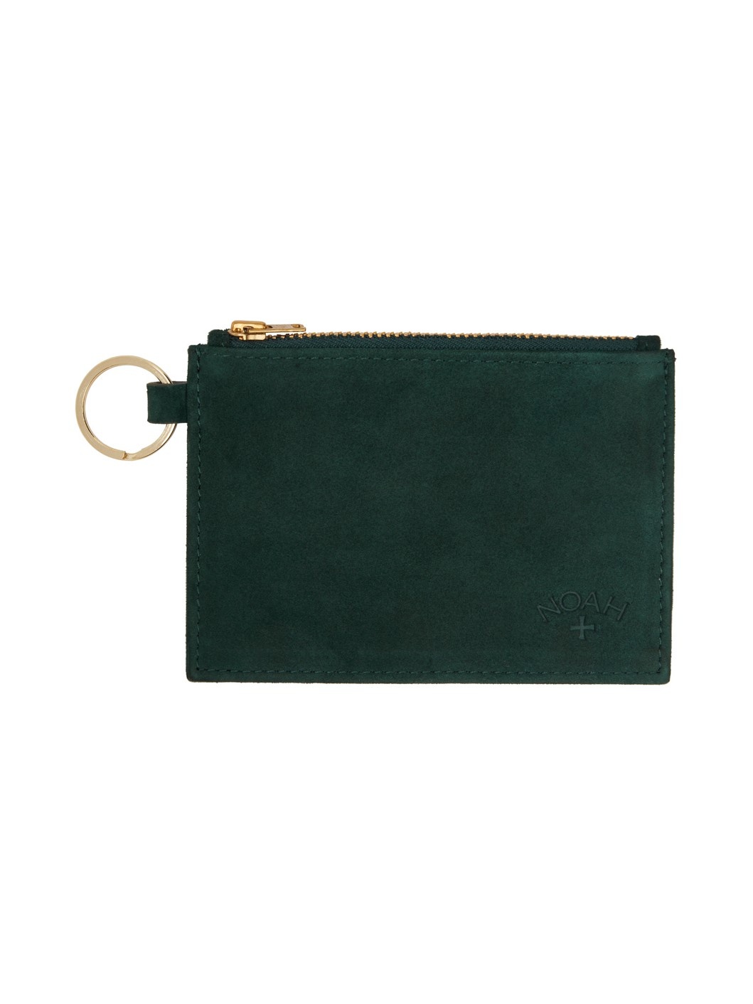 Green Suede Zip Pouch - 1