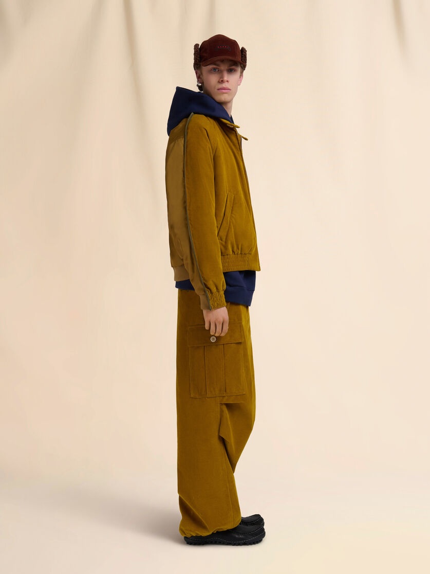 BLUE COTTON HOODIE WITH MARNI MONOLITH PRINT - 5