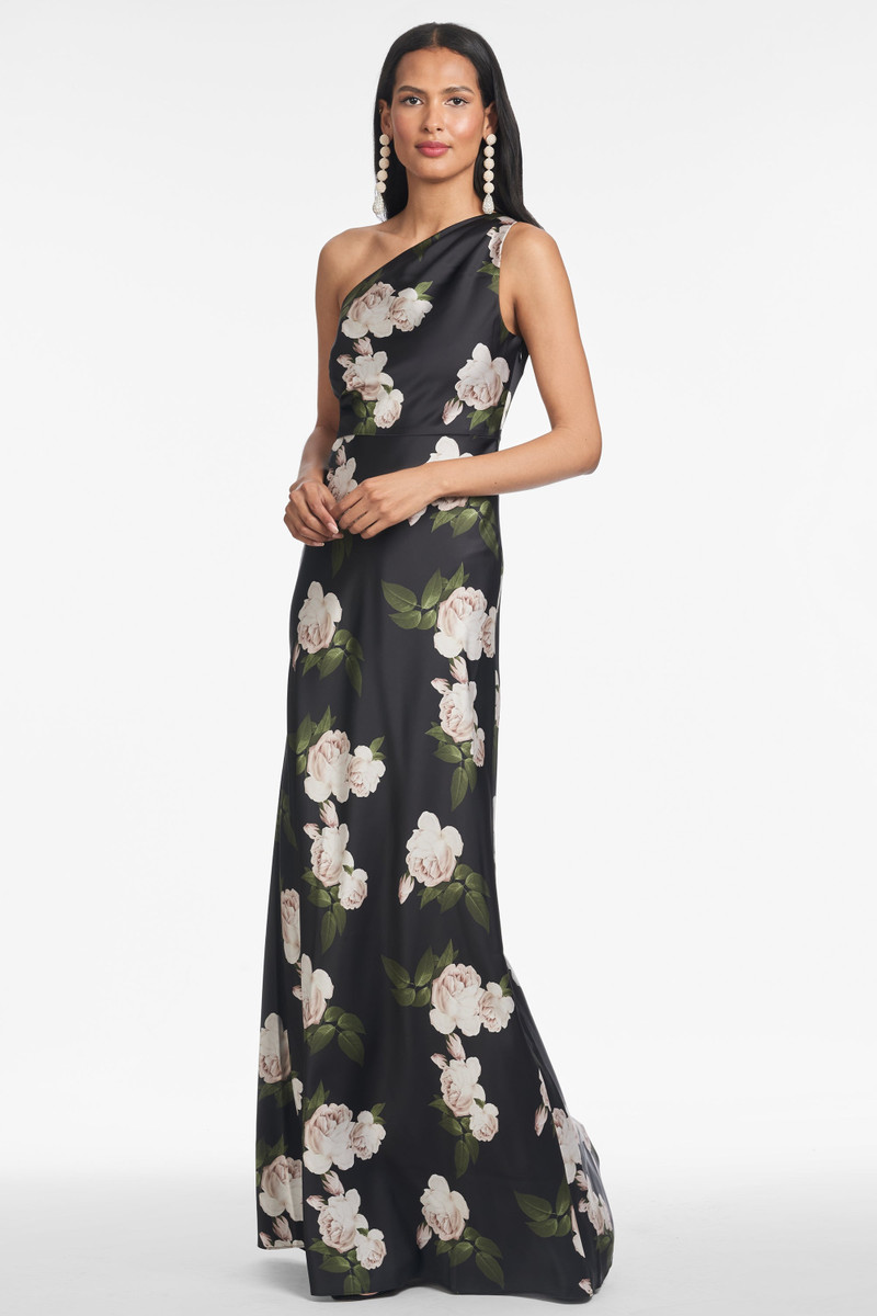 SACHIN & BABI DELPHINE GOWN - OBSIDIAN BLOOMS outlook