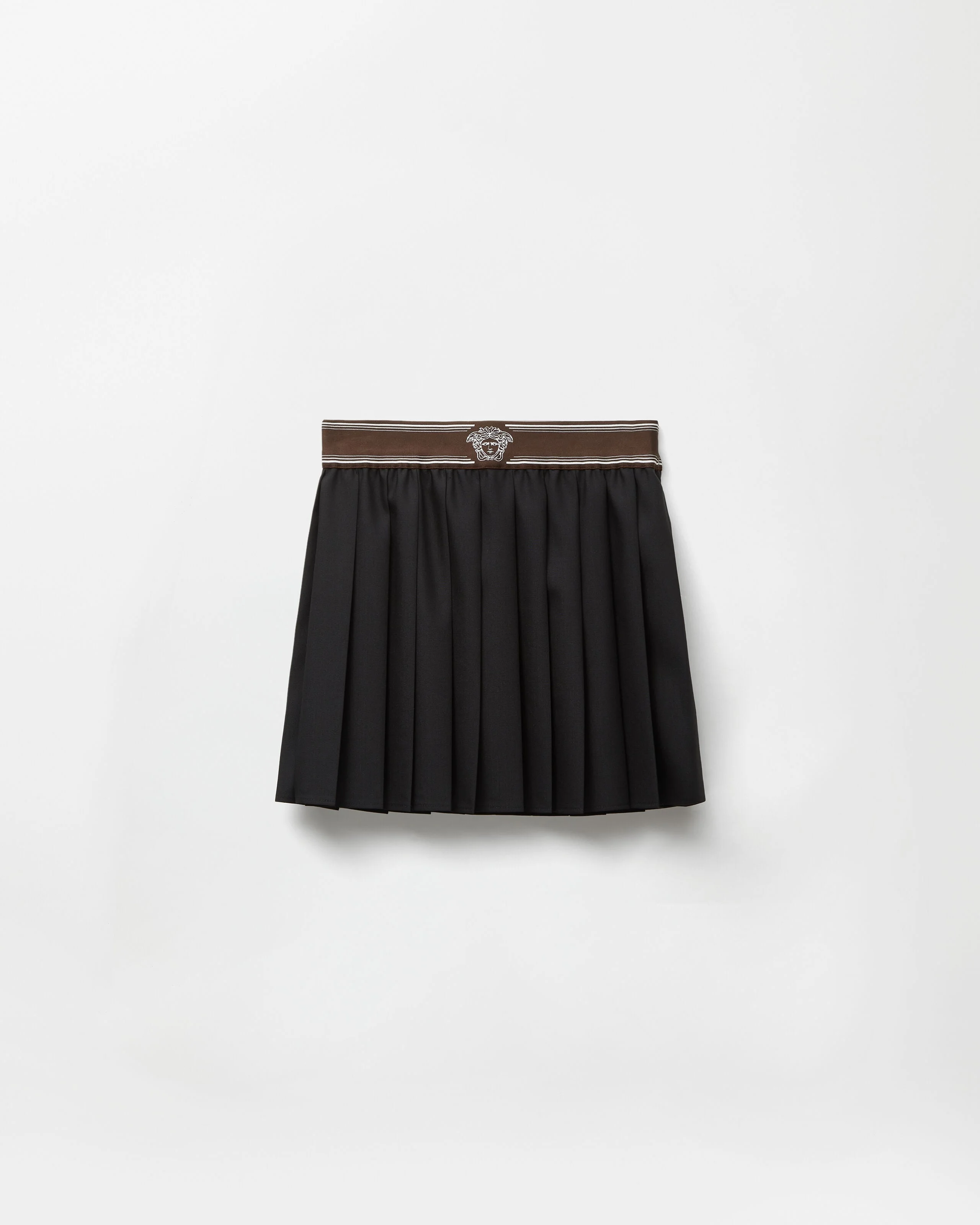Pleated Wool-Mohair Mini Skirt - 1