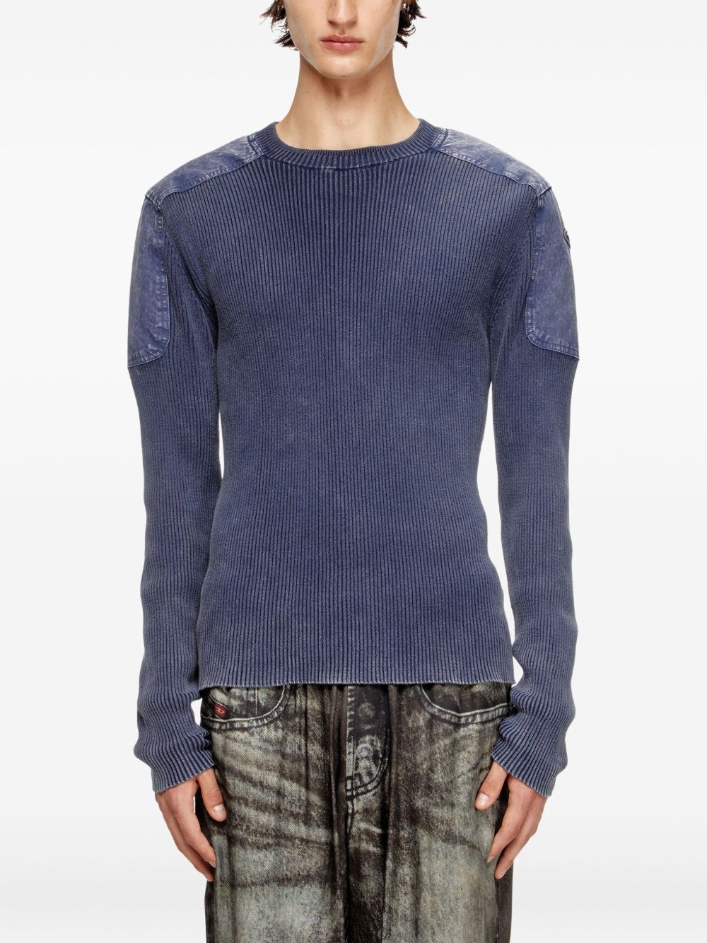 K-Martin panelled ribbed jumper - 3