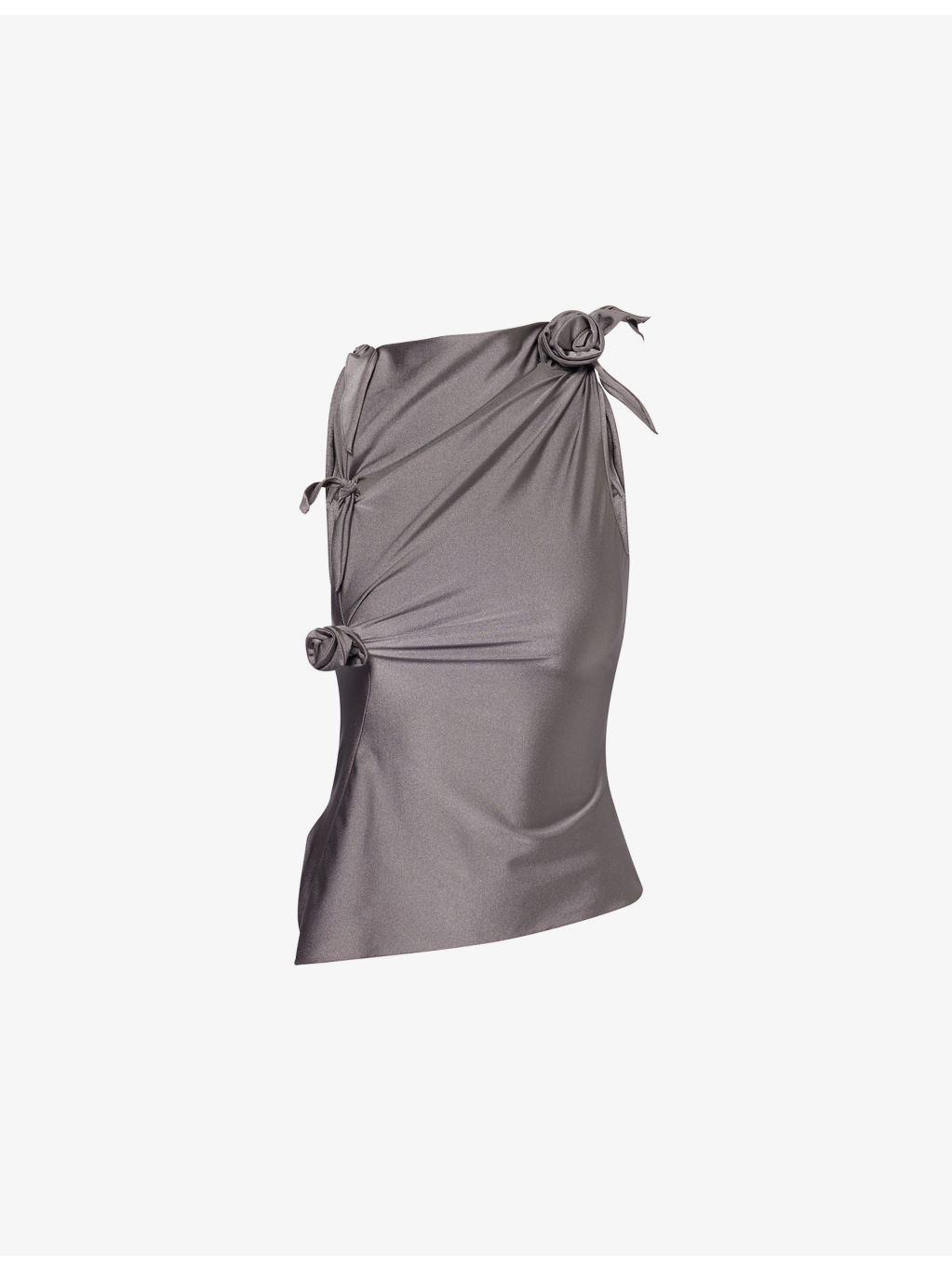Flower Sleeveless Stretch-Woven Top - 1