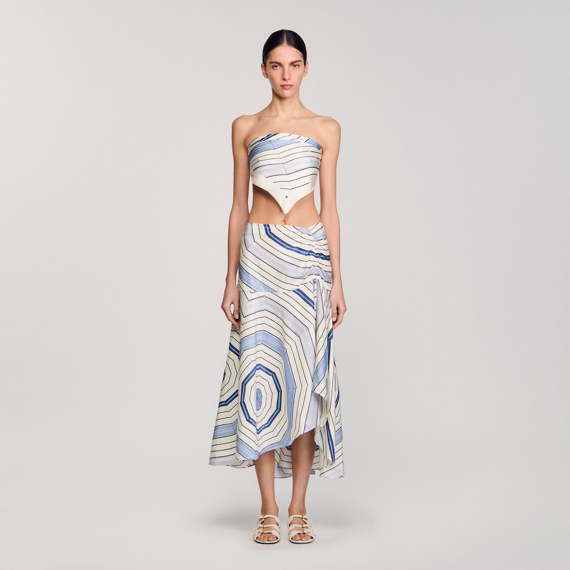 SPIRAL-MOTIF MAXI SKIRT - 2