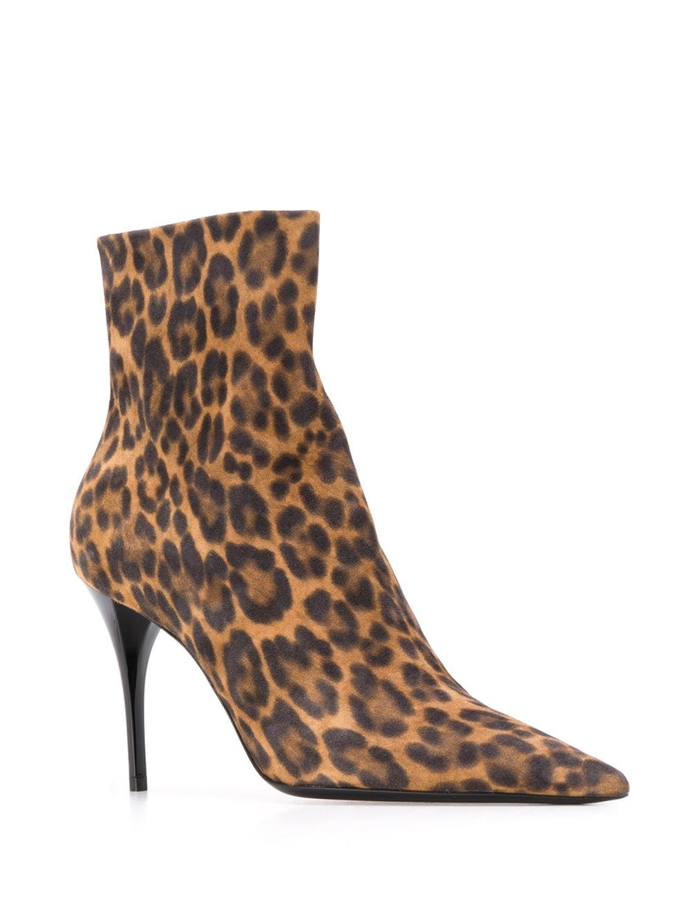 leopard print 90mm ankle boots - 2