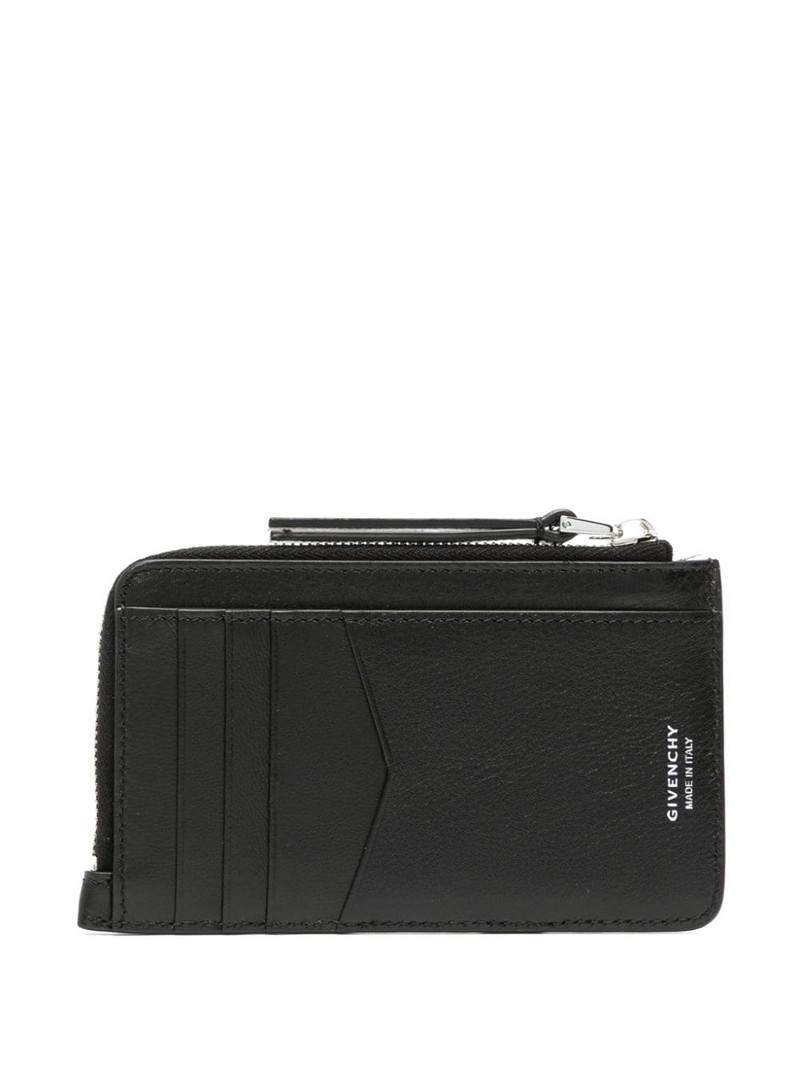 Givenchy logo-stamp leather cardholder outlook