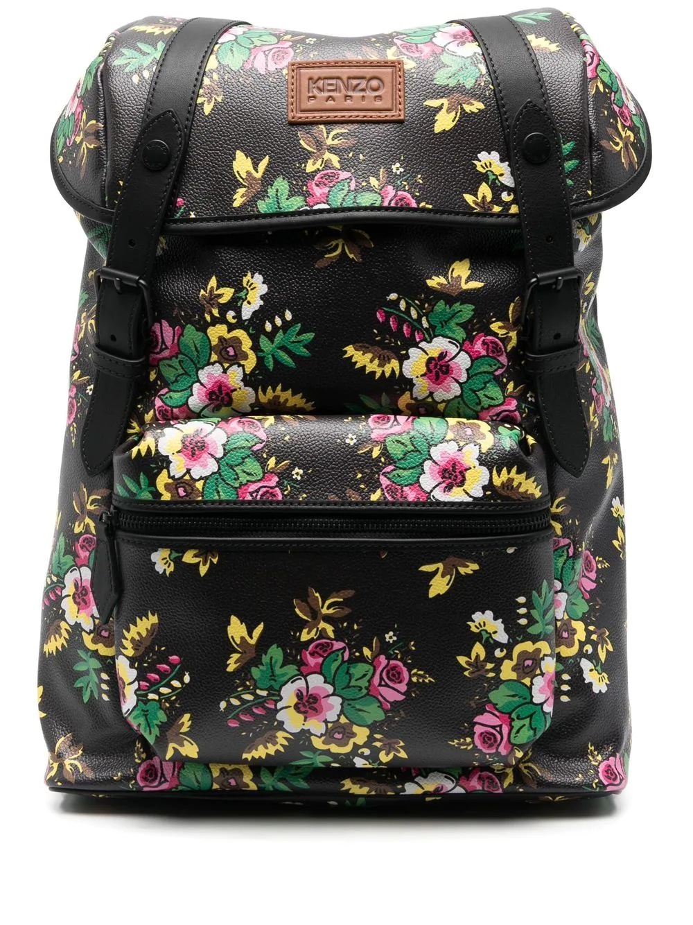 floral foldover backpack - 1
