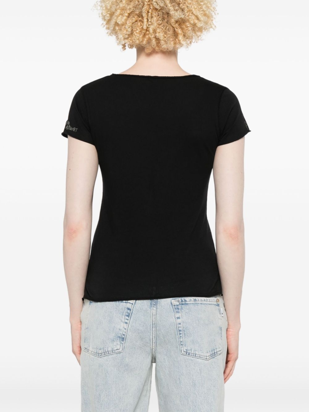 crystal-embellished T-shirt - 4