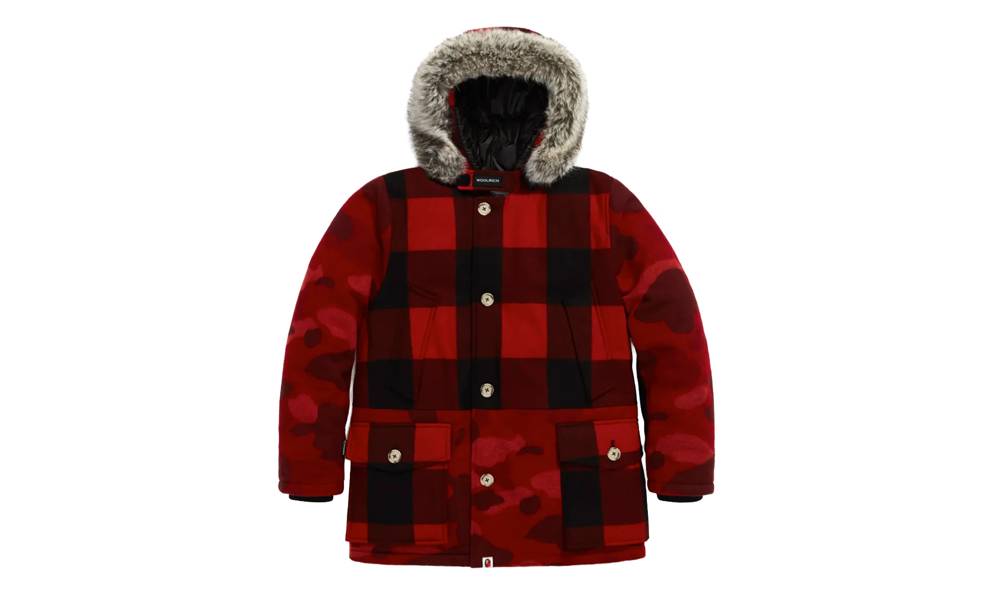 Bape X Woolrich Arctic Parka Jacket "Red" CFWOOU0521MRUT1720 - 1
