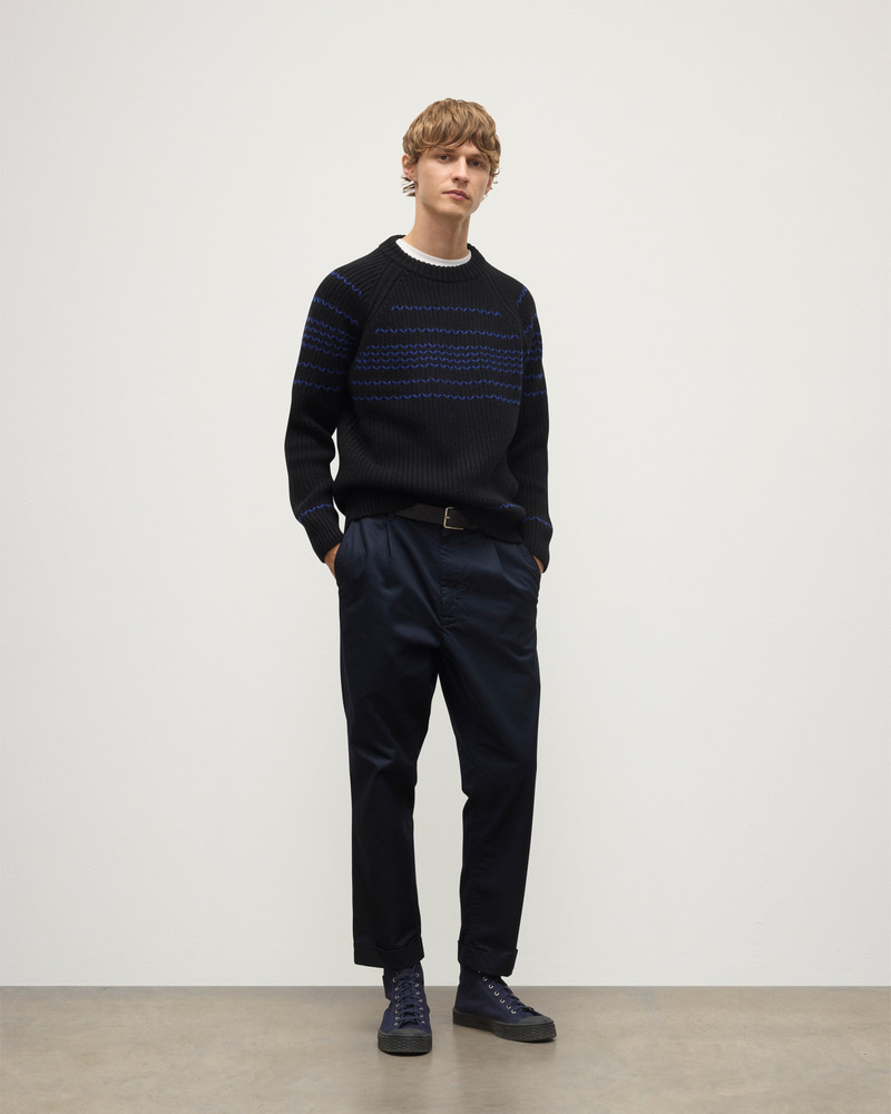 Summit Black & Blue Cashmere Jumper 3