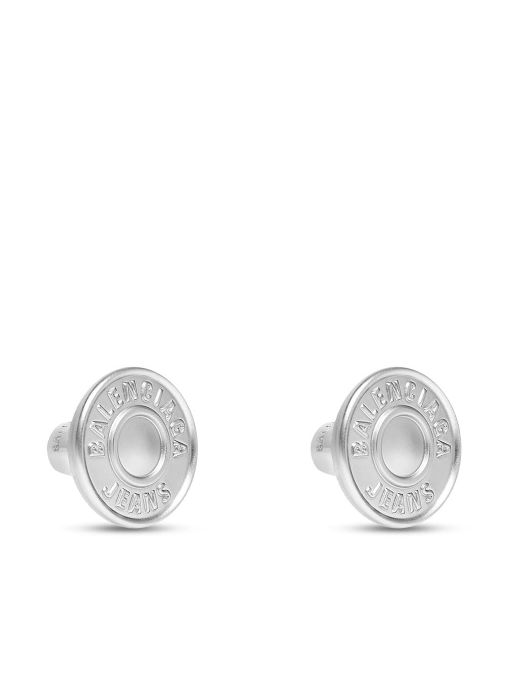 engraved-logo earrings - 3