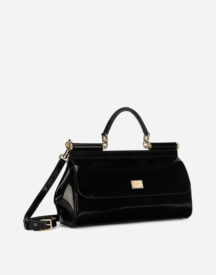 Medium Sicily bag in polished calfskin - 3