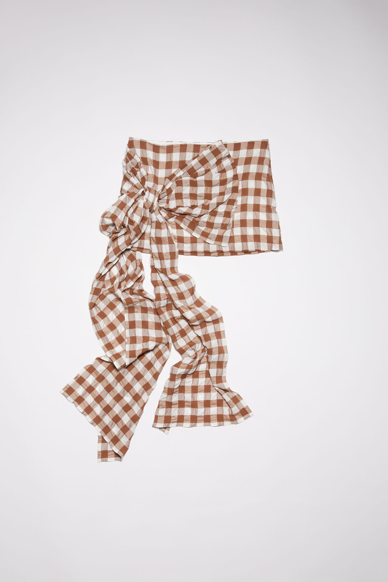 Bow mini skirt - Cinnamon Brown 1