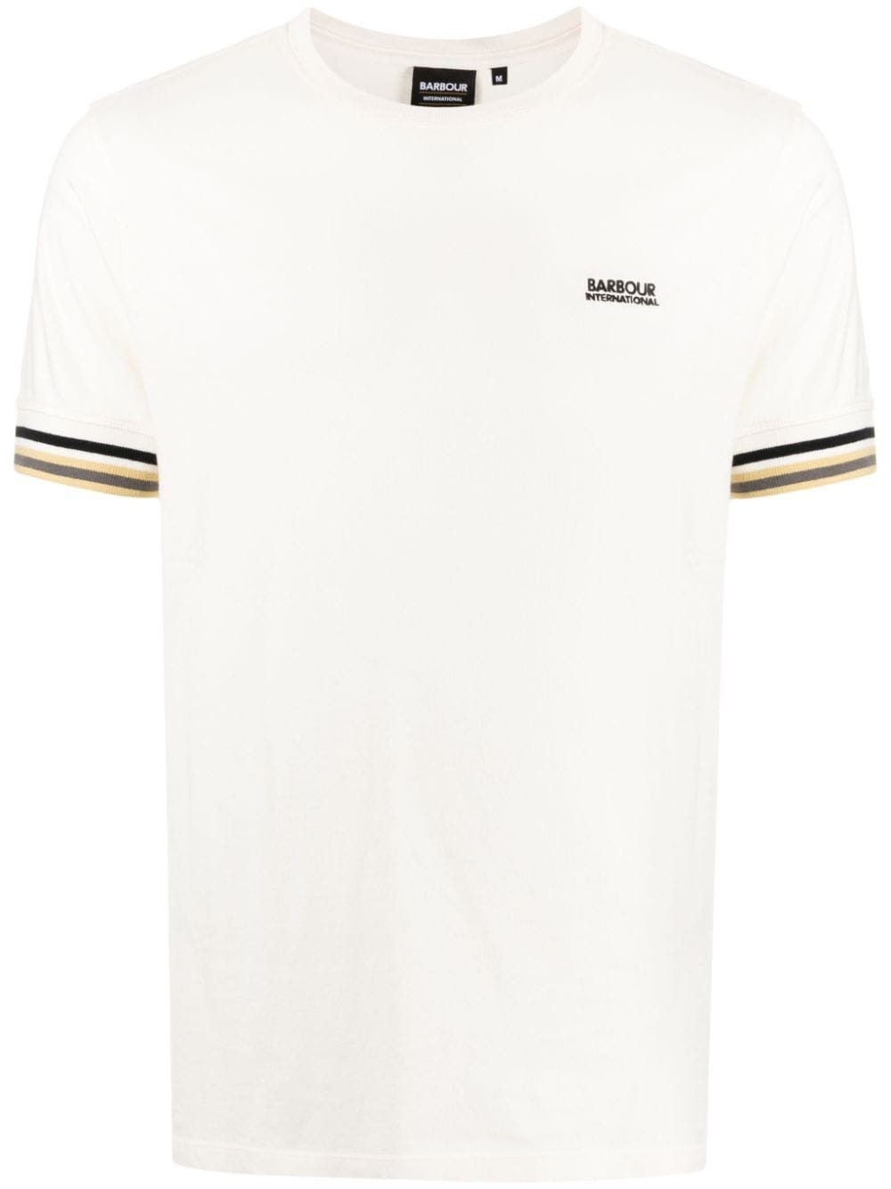 stripe-detail cotton T-shirt - 1