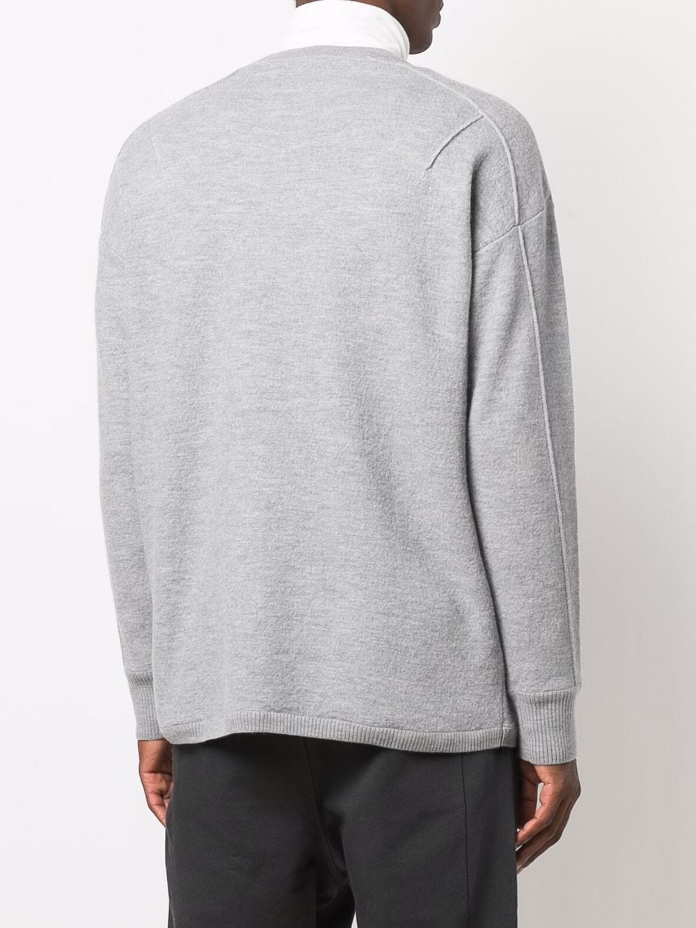 logo-debossed wool jumper - 4