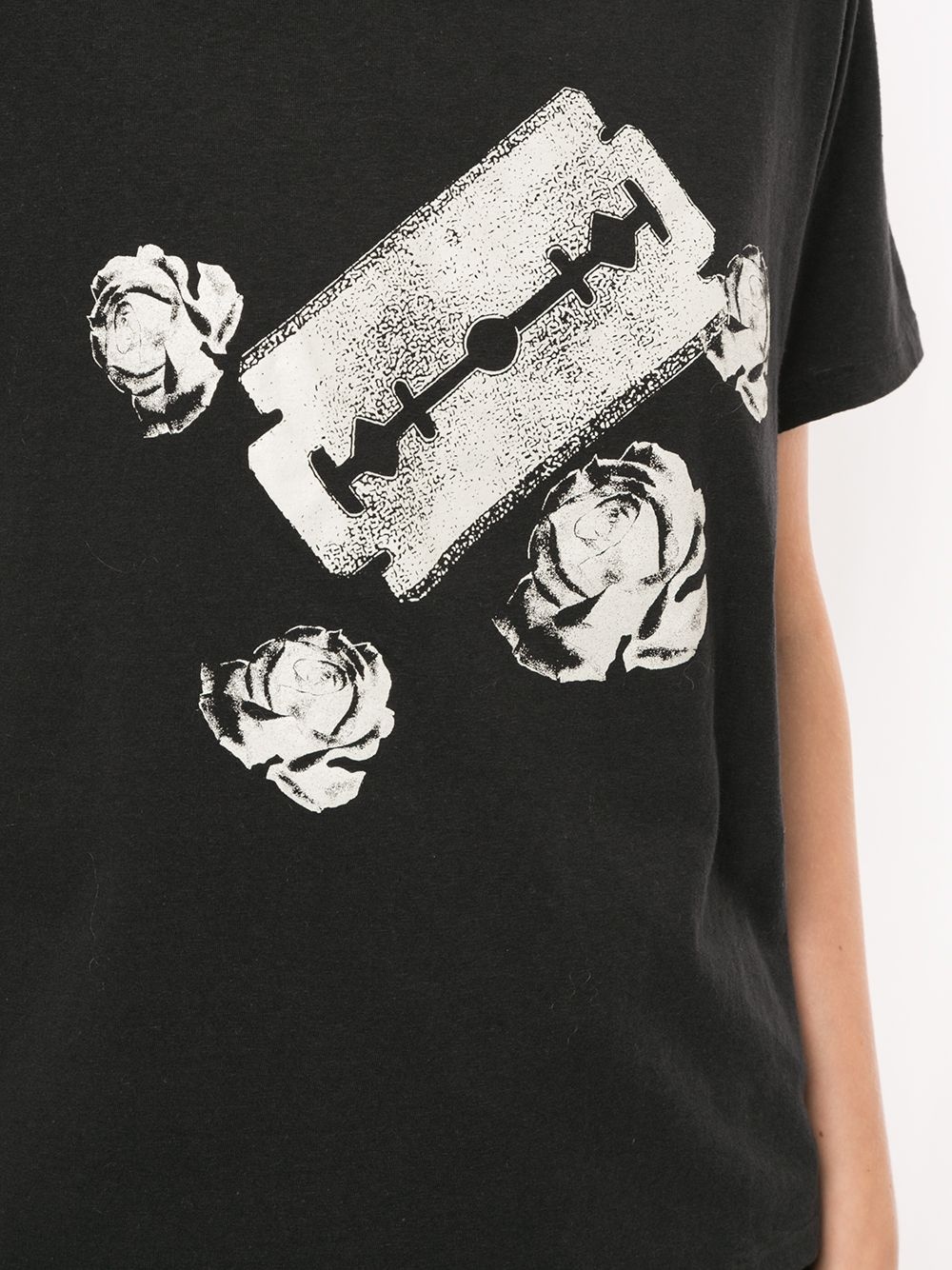 rose and razor-print T-shirt - 5