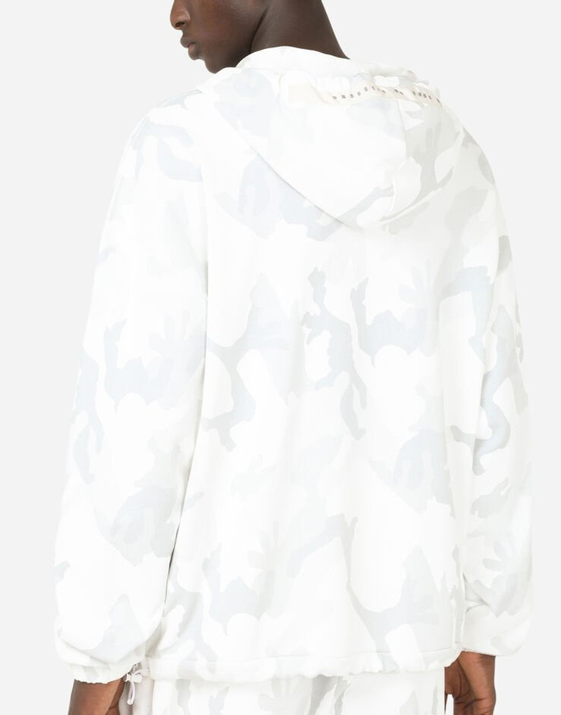 Jersey hoodie with camouflage print 7