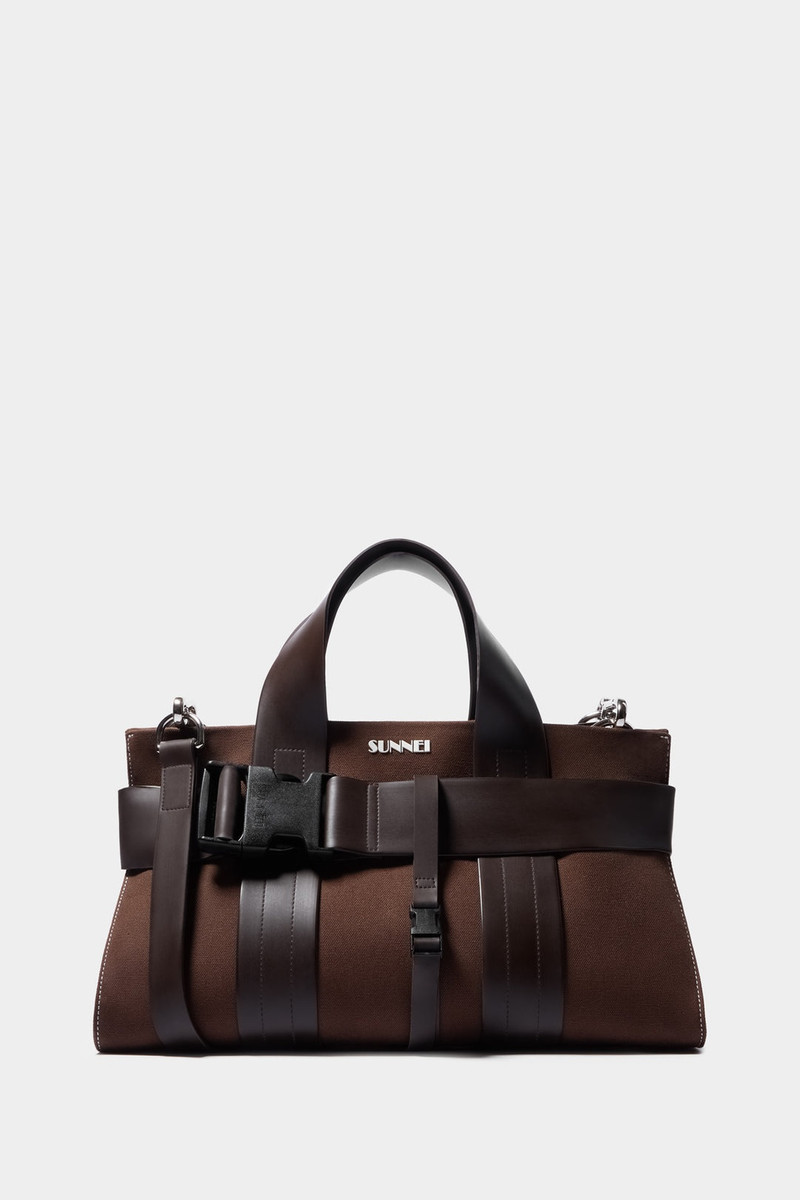 SMALL PARALLELEPIPEDO MESSENGER BAG / chocolate 1