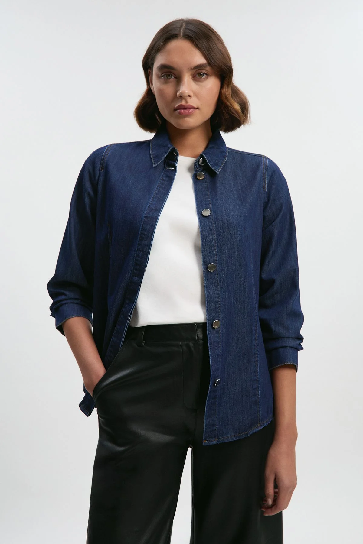 Denim Tailored Shirt - 1