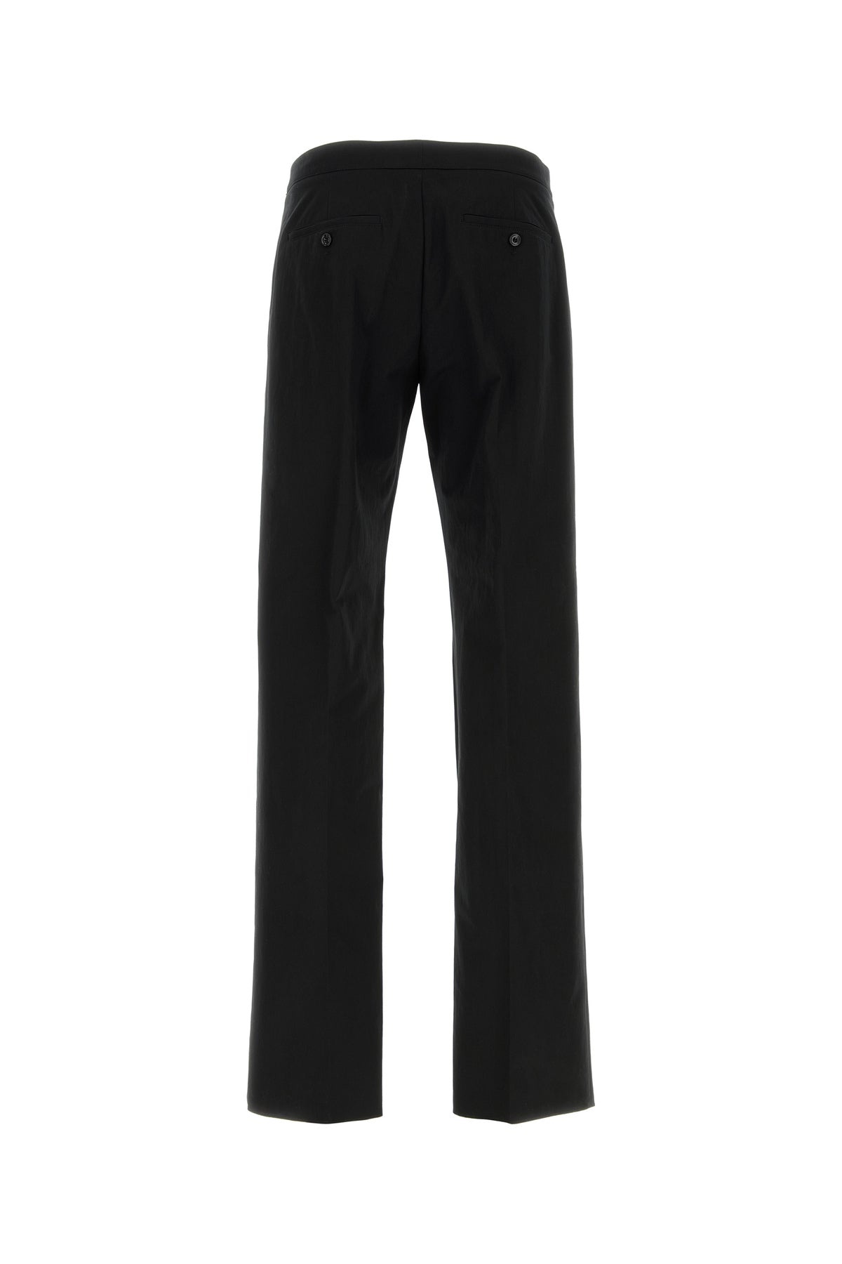Black cotton blend pant - 2