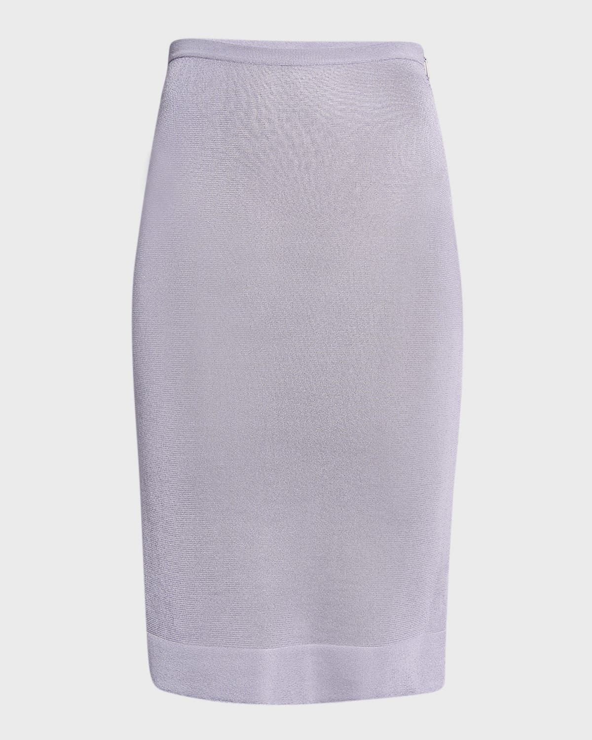 Sheer Knit Pencil Skirt - 1