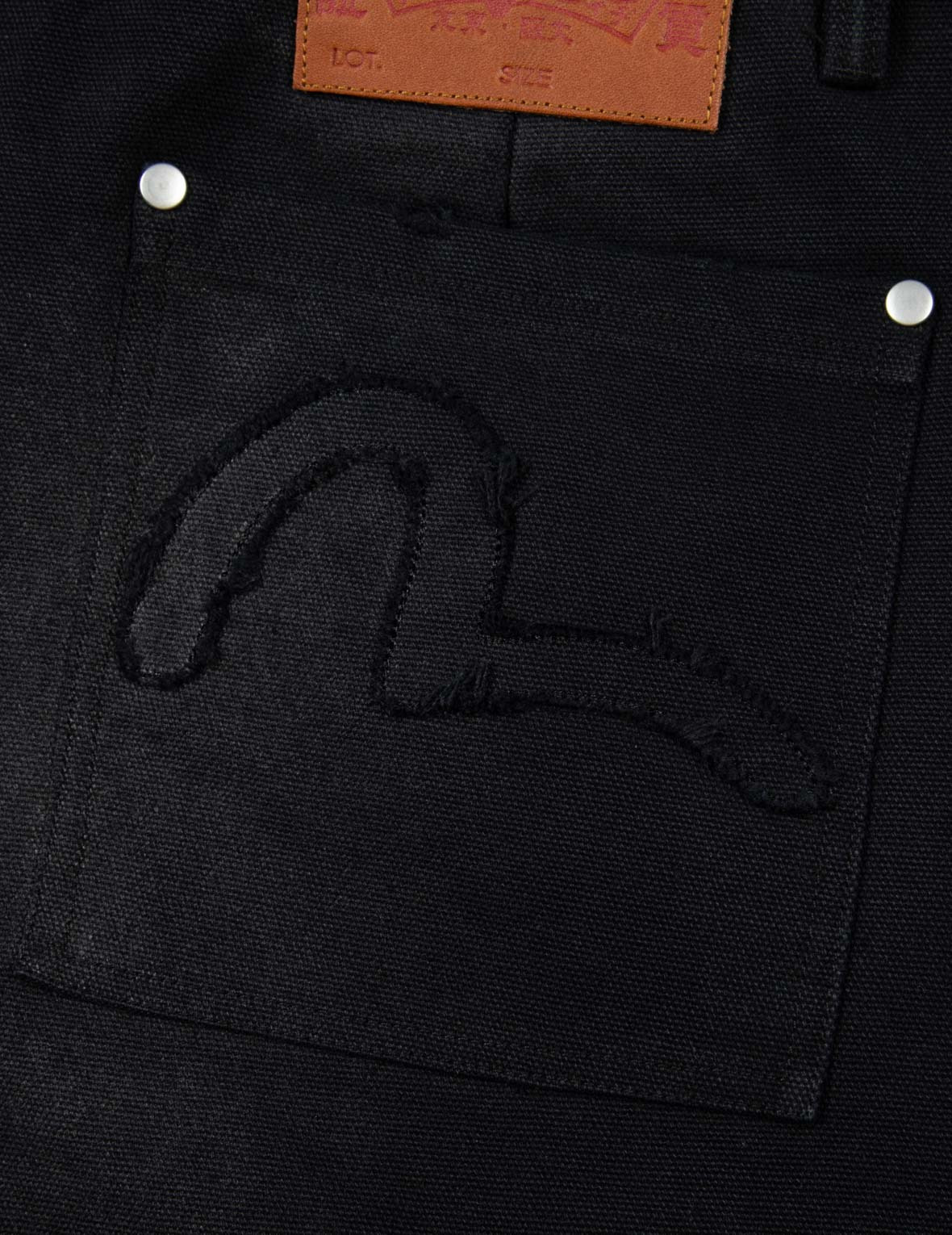 SEAGULL APPLIQUÉ EMBROIDERY BAGGY FIT CARPENTER PANTS - 12