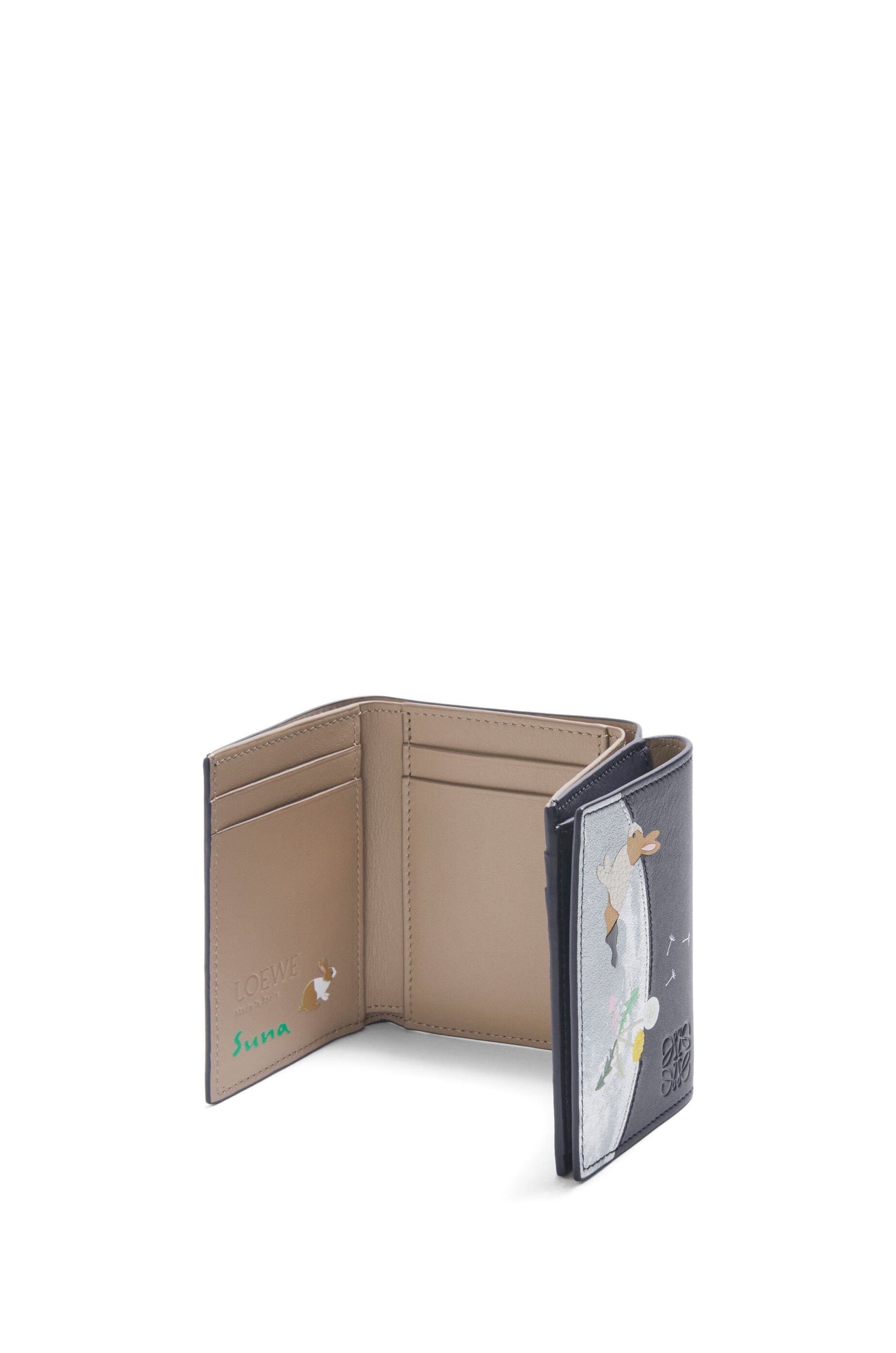 Bunny trifold wallet in nappa calfskin - 4