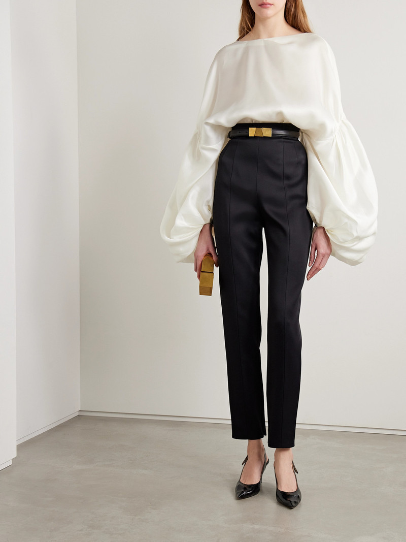 KHAITE Quico Oversized Silk Blouse outlook