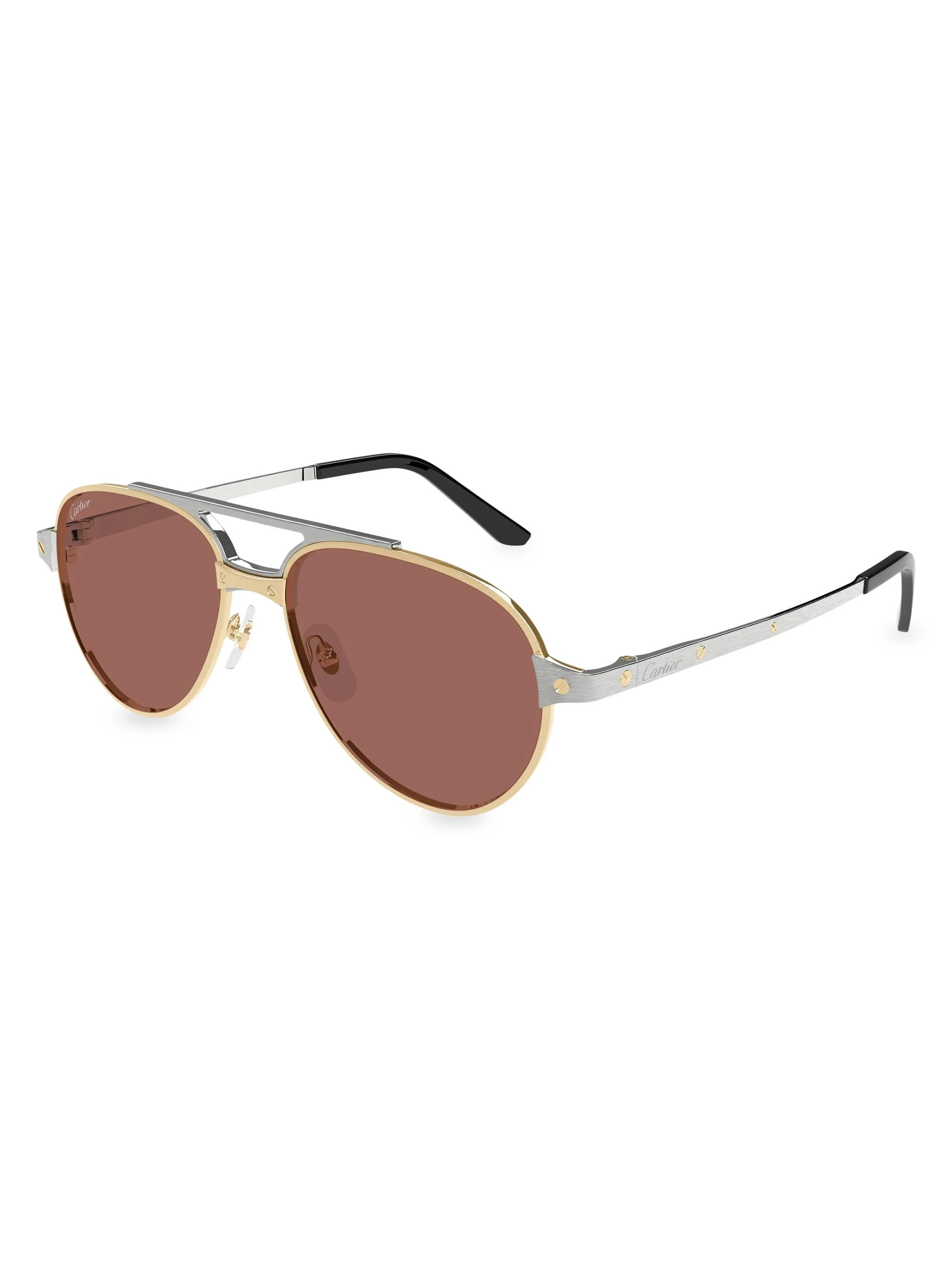 Women's Santos Evolution 59MM Pilot Sunglasses - Red Silver - 1