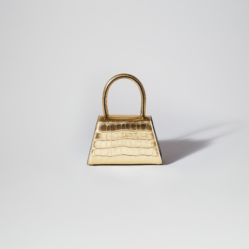 Gold Croc Micro Bow Bag 3