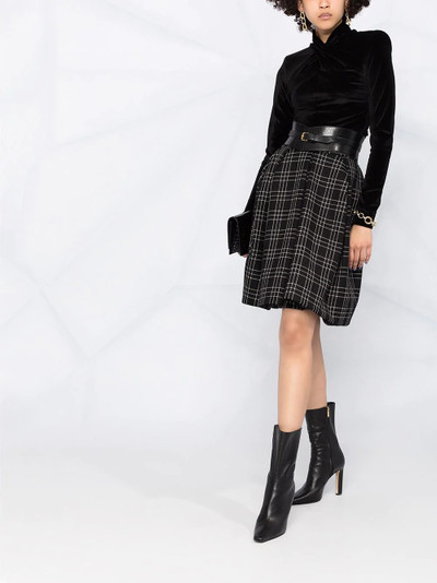 Alexander McQueen check print mini skirt outlook