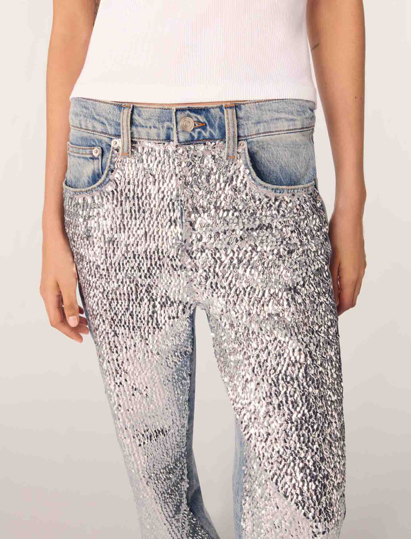Sequinned jeans 6