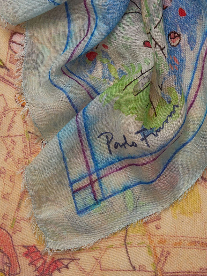 Faliero Sarti x Paolo Fiumi Florence Map scarf outlook